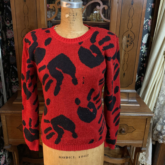 8s Betsey Johnson Handprint Sweater 